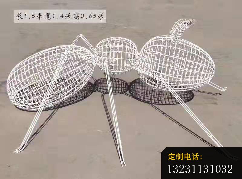 不锈钢镂空蚂蚁雕塑广场公园景观昆虫雕塑 (9)_800*594