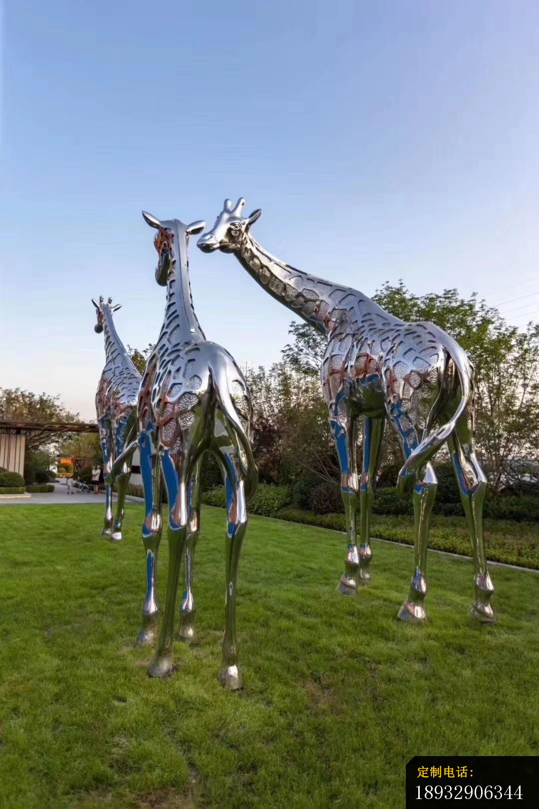 不锈钢公园动物长颈鹿雕塑_1080*1620