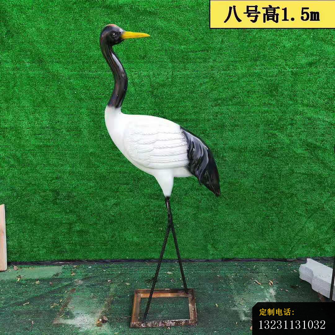 玻璃钢仙鹤雕塑公园动物景观雕塑 (2)_1080*1080