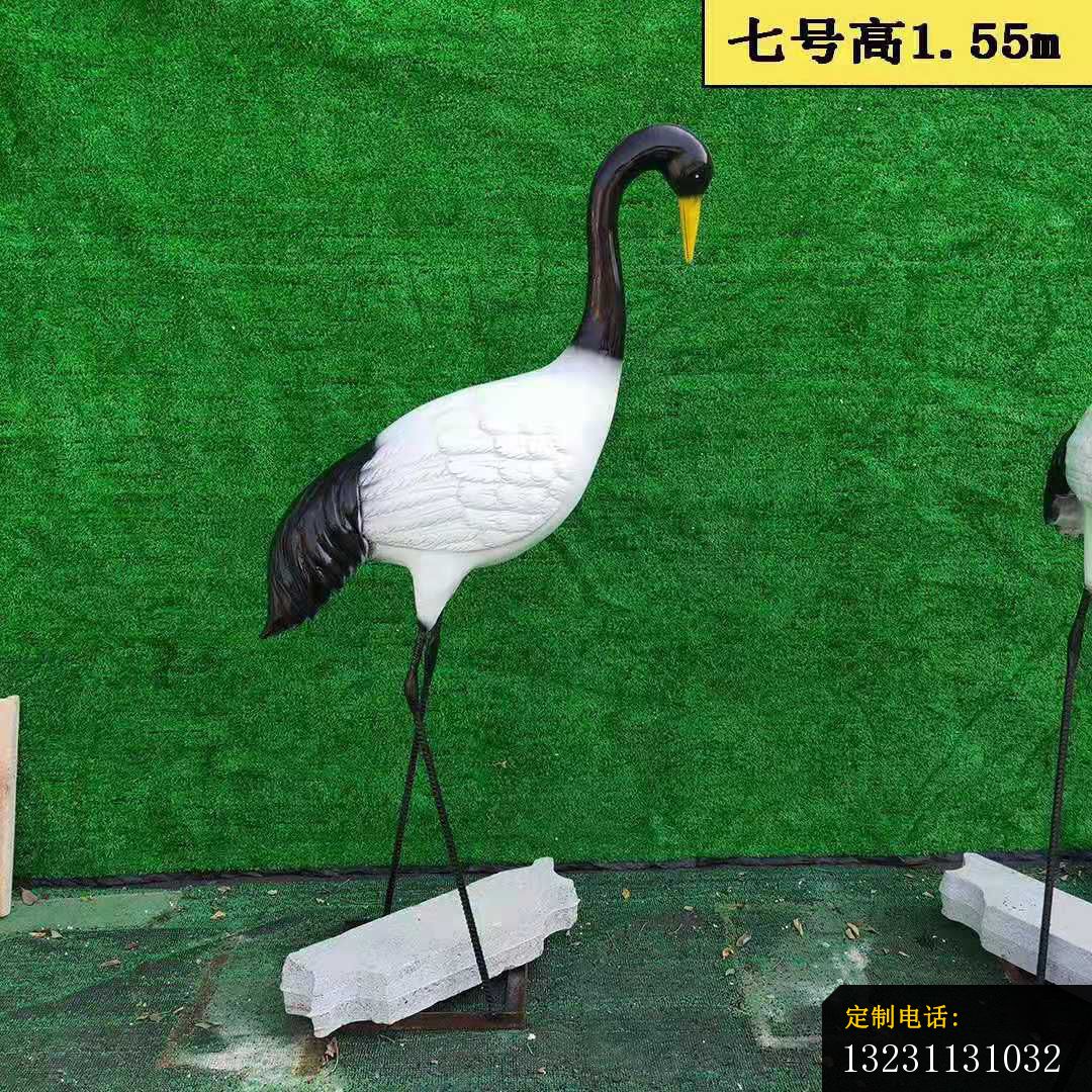 玻璃钢仙鹤雕塑公园动物景观雕塑 (3)_1080*1080