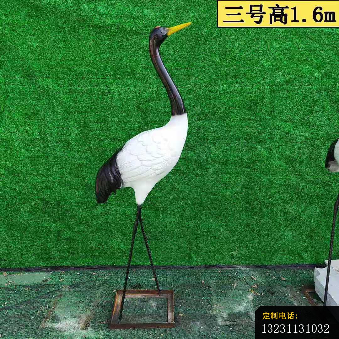 玻璃钢仙鹤雕塑公园动物景观雕塑 (7)_1080*1080