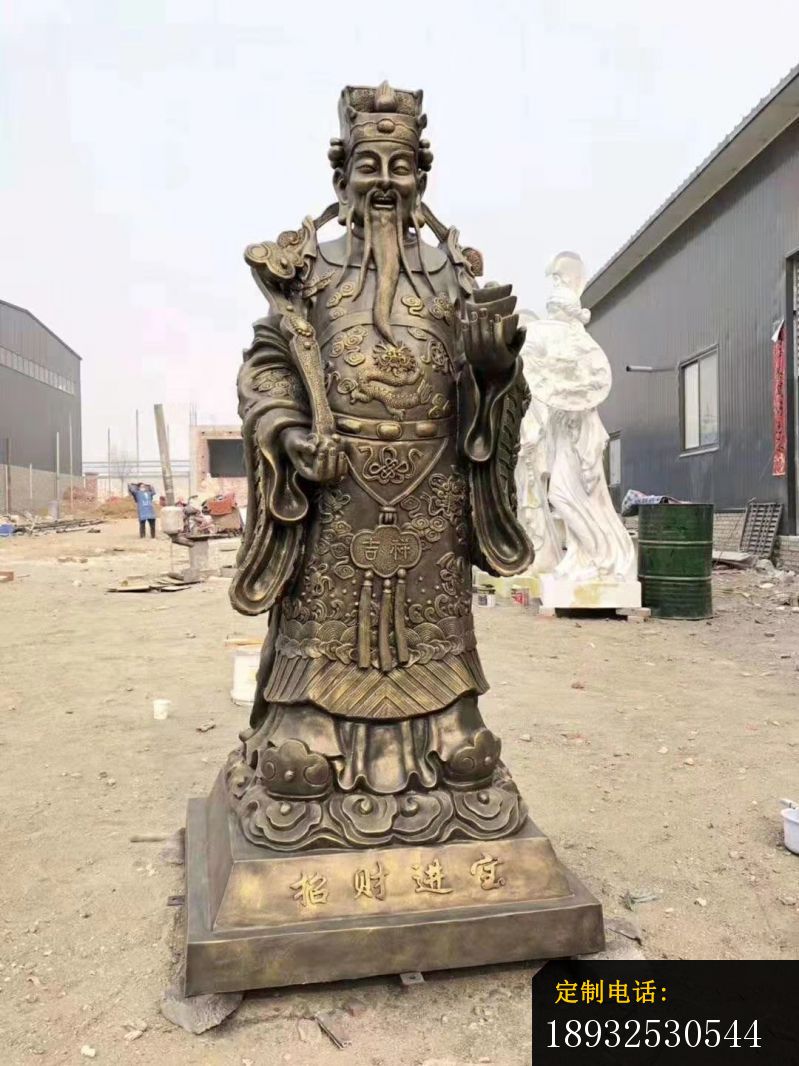 铜雕寺庙财神雕塑_799*1066