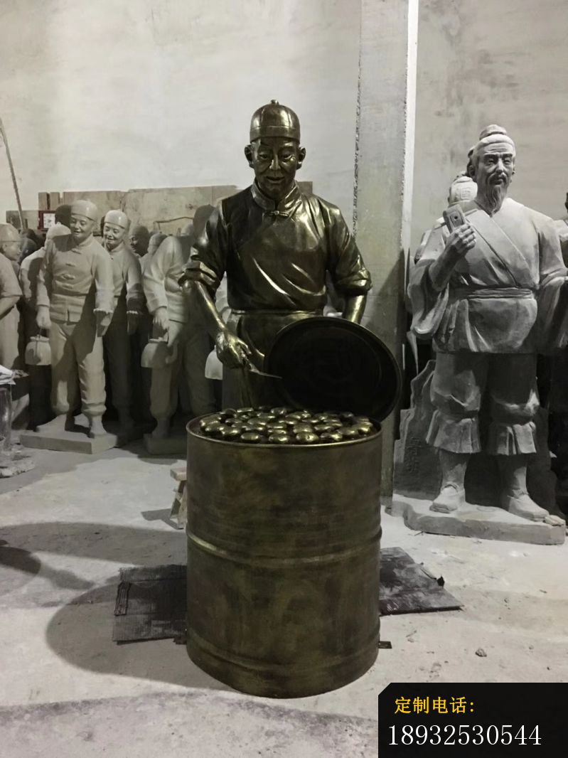 铜雕半夜小笼包人物雕塑_799*1066