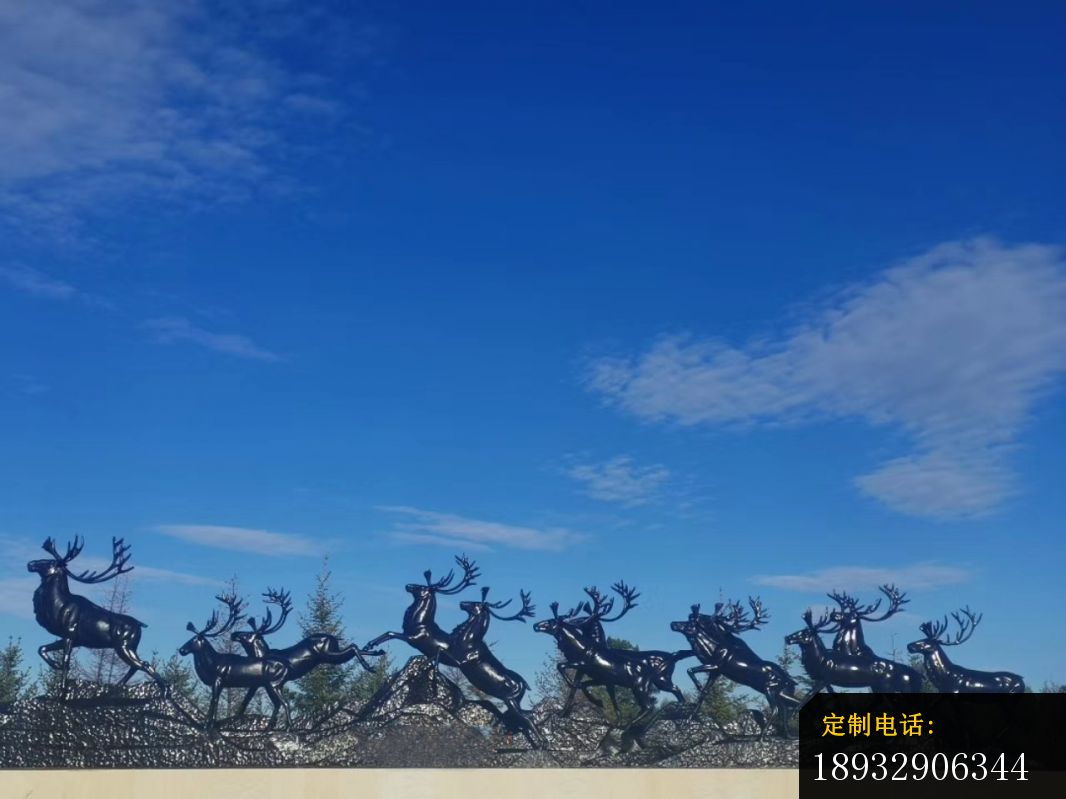 铸铜景区梅花鹿群雕塑_1066*799