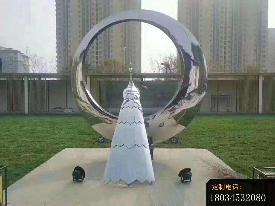 不锈钢抽象圆环雕塑 (1)_1066*799