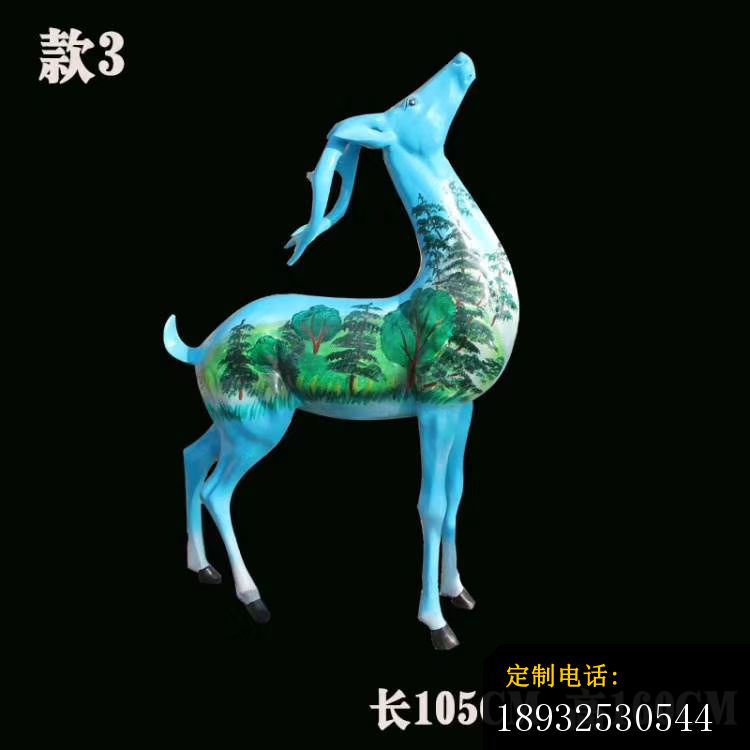 玻璃钢彩绘艺术小鹿雕塑 (1)_750*750