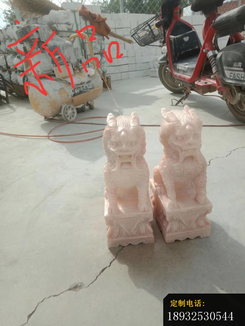 晚霞红神兽麒麟动物雕塑 (3)_800*1065