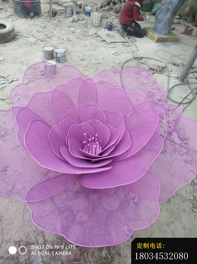 不锈钢紫色花朵雕塑户外摆件 (3)_799*1066