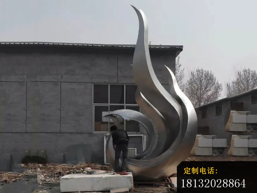 不锈钢抽象凤凰雕塑，不锈钢凤凰雕塑 (2)_856*642