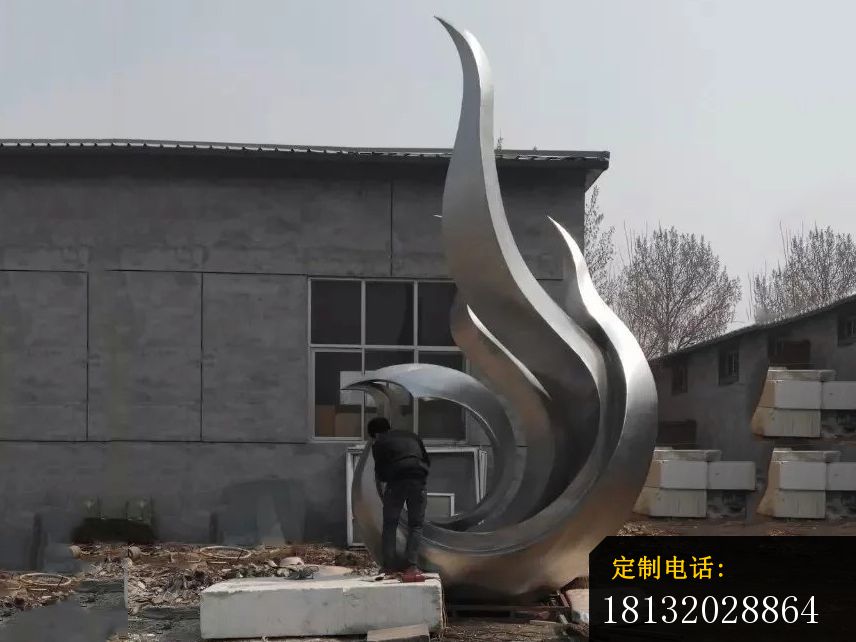 不锈钢抽象凤凰雕塑，不锈钢凤凰雕塑 (2)_856*642