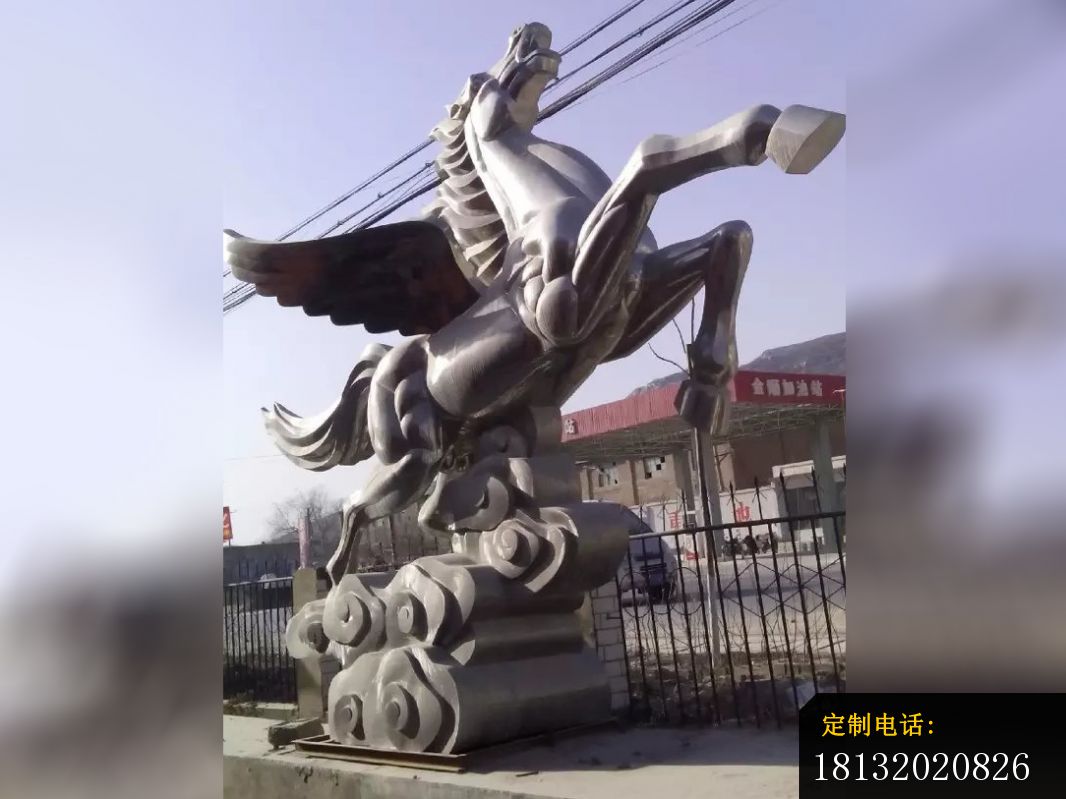 不锈钢飞马雕塑，不锈钢马雕塑_1066*799