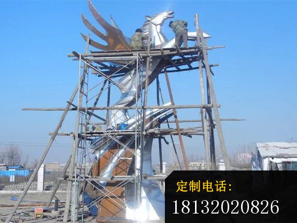 不锈钢飞马雕塑，广场飞马不锈钢雕塑 (3)_600*450