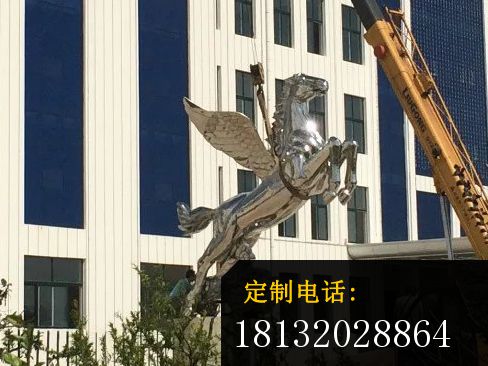 不锈钢飞马雕塑，不锈钢马雕塑 (1)_488*366