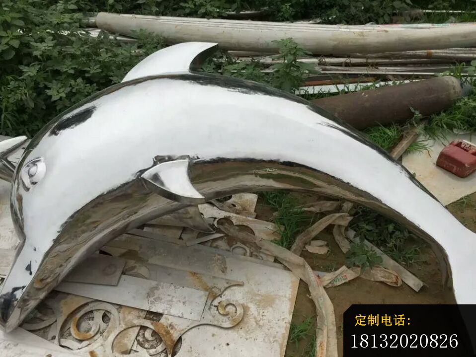 不锈钢海豚雕塑，广场不锈钢雕塑 (2)_958*719