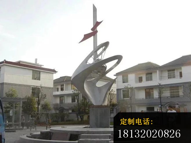 不锈钢和平雕塑，小区不锈钢雕塑 (2)_658*494