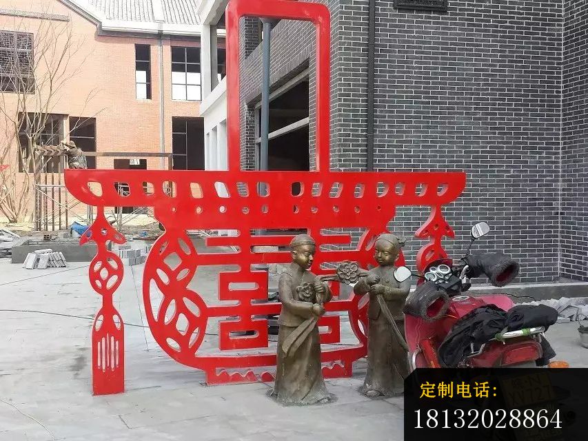 不锈钢剪纸雕塑，广场不锈钢雕塑 (9)_853*640