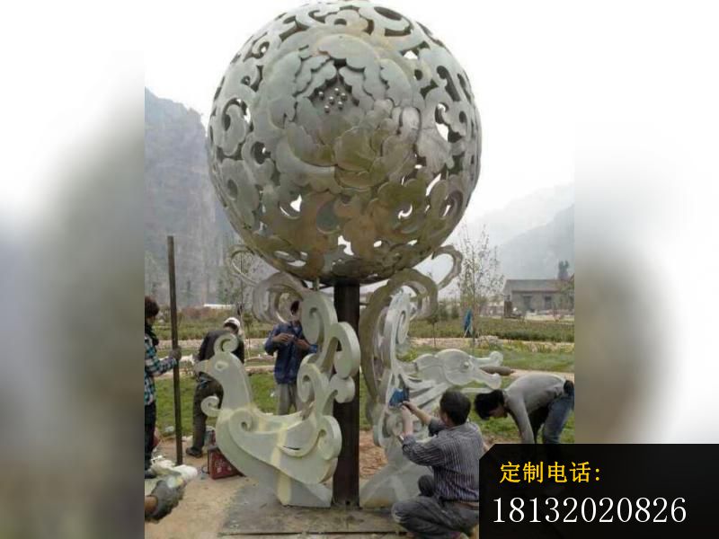不锈钢花球雕塑，广场不锈钢雕塑_800*600