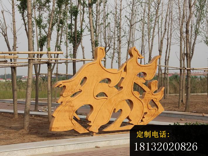 不锈钢剪纸雕塑，公园不锈钢雕塑_710*533