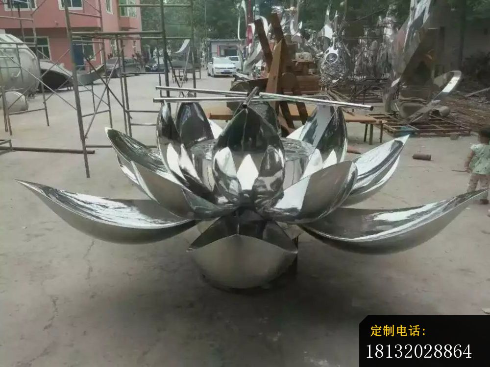 不锈钢莲花雕塑，广场莲花不锈钢雕塑 (1)_1000*750
