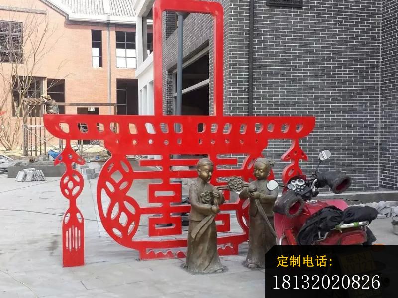 不锈钢剪纸雕塑，广场不锈钢雕塑_800*600