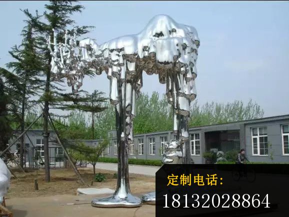 不锈钢融化雕塑，广场不锈钢雕塑_578*434