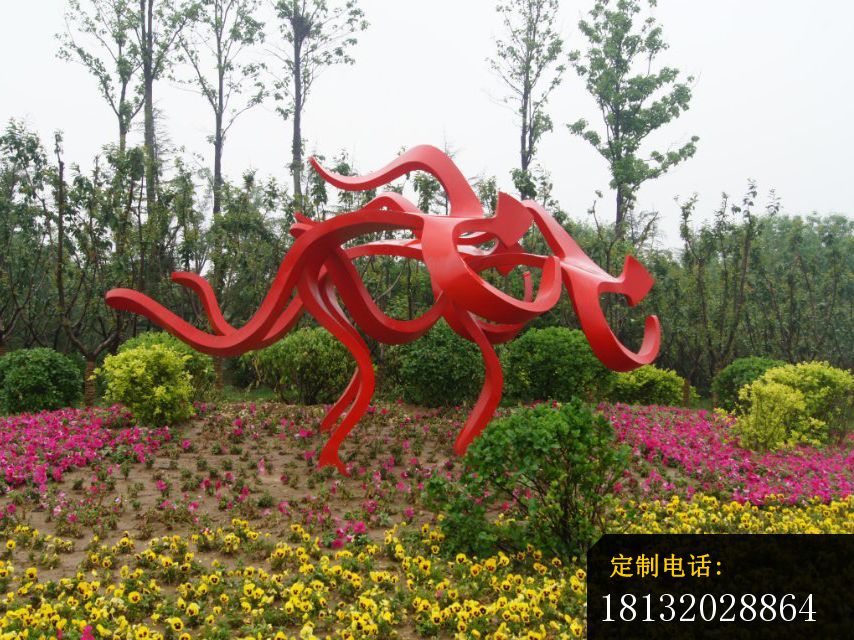 不锈钢赛跑雕塑，公园景观不锈钢雕塑_854*640
