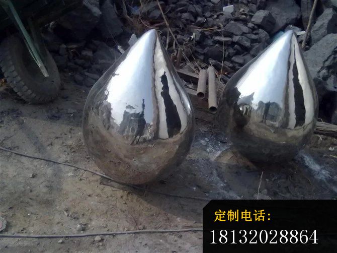 不锈钢水滴雕塑，广场不锈钢雕塑 (2)_670*502