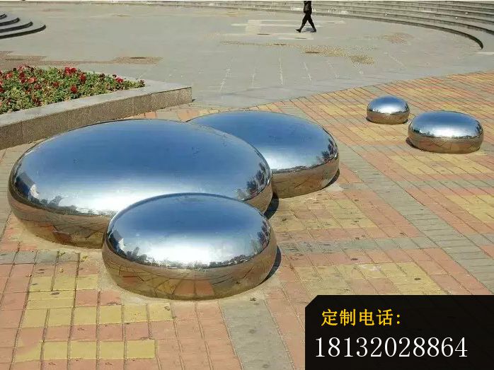 不锈钢水珠雕塑，公园不锈钢雕塑_698*523