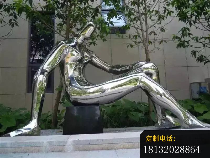 不锈钢抽象人物雕塑，公园抽象雕塑_800*600