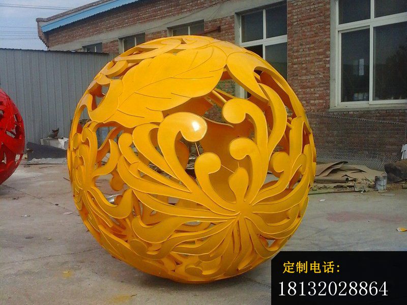 不锈钢镂空球雕塑，学校不锈钢景观球 (1)_800*600