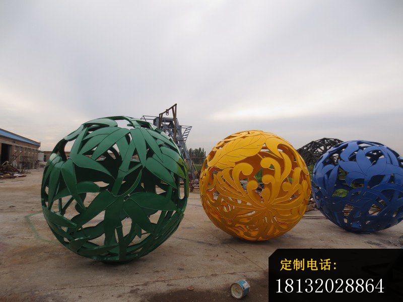 不锈钢镂空球雕塑，学校不锈钢景观球 (2)_800*600