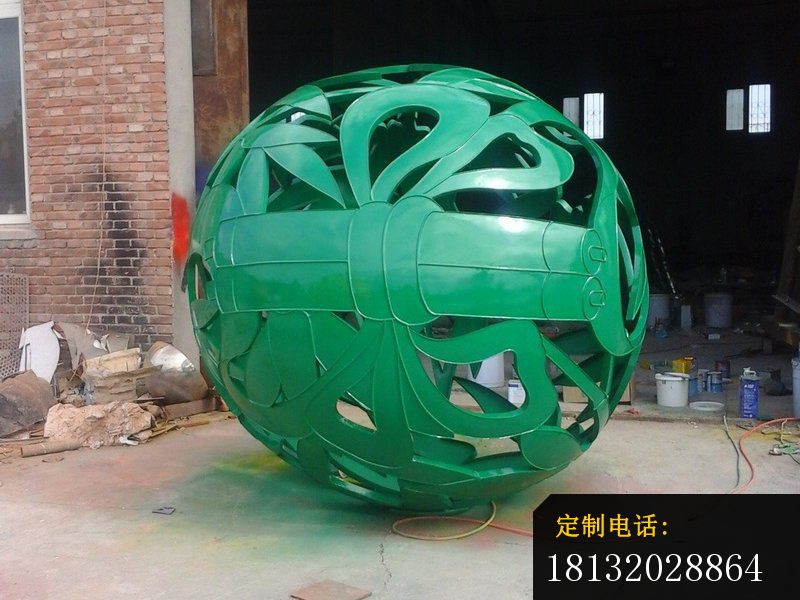 不锈钢镂空球雕塑，学校不锈钢景观球 (7)_800*600
