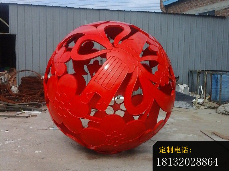 不锈钢镂空球雕塑，学校不锈钢景观球 (11)_800*600