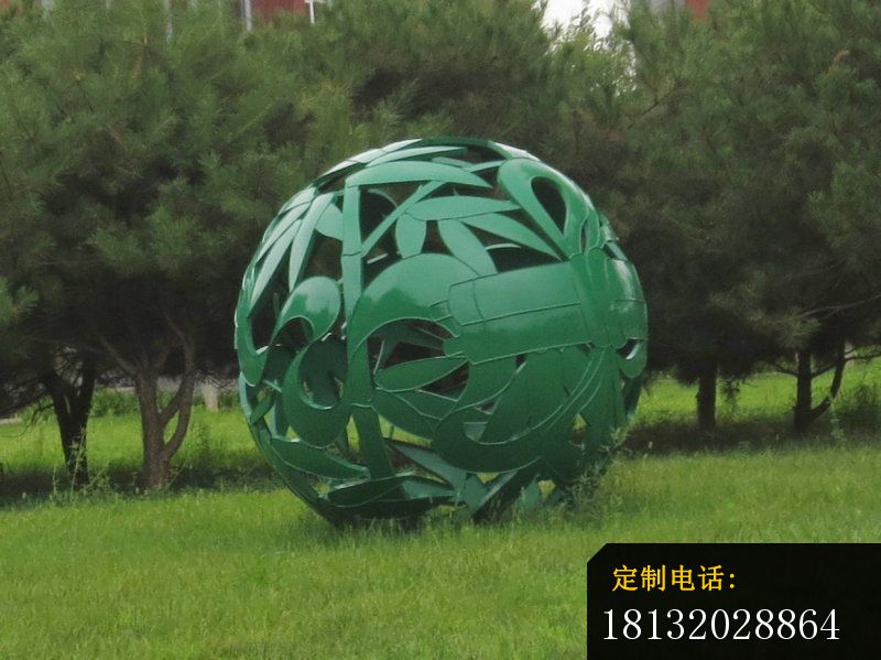 不锈钢镂空球雕塑，学校不锈钢景观球 (9)_800*599