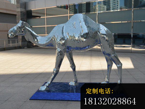 不锈钢骆驼雕塑，广场动物不锈钢雕塑_600*450