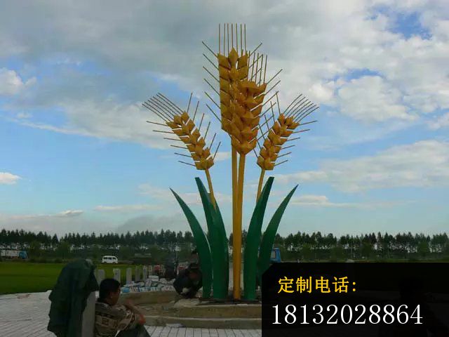 不锈钢麦子雕塑，广场麦子不锈钢雕塑_640*480