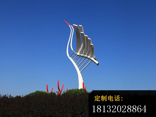 不锈钢仙鹤雕塑，不锈钢天鹅丹顶鹤 (1)_618*464
