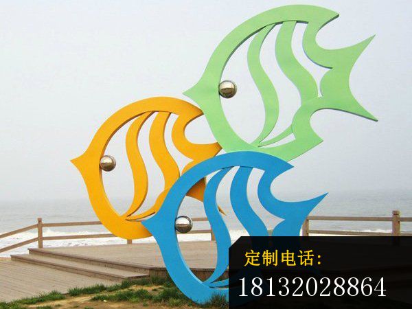 不锈钢鱼雕塑，公园不锈钢鱼雕塑 (2)_600*450