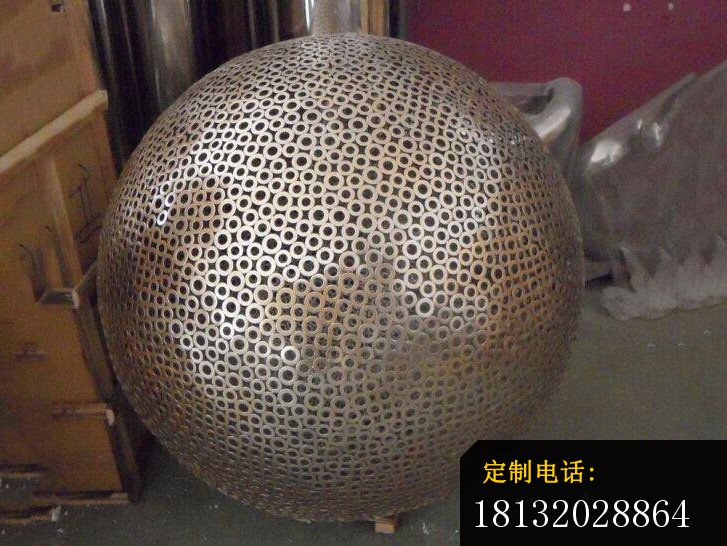不锈钢圆球雕塑，广场圆球不锈钢雕塑 (2)_727*546