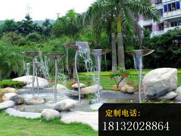 不锈钢造型喷泉雕塑_585*439