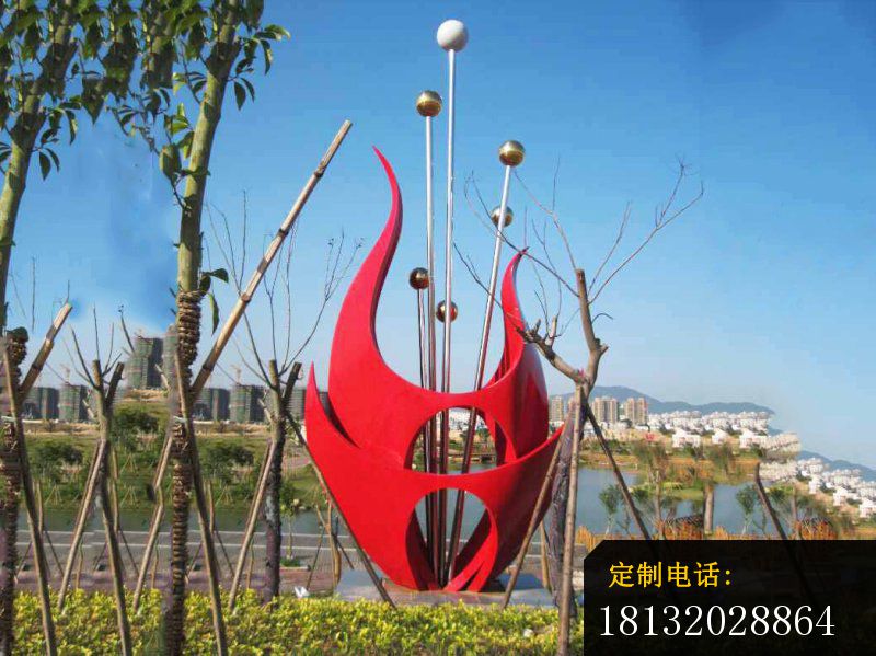 火焰-不锈钢火焰抽象雕塑，公园抽象雕塑_800*599