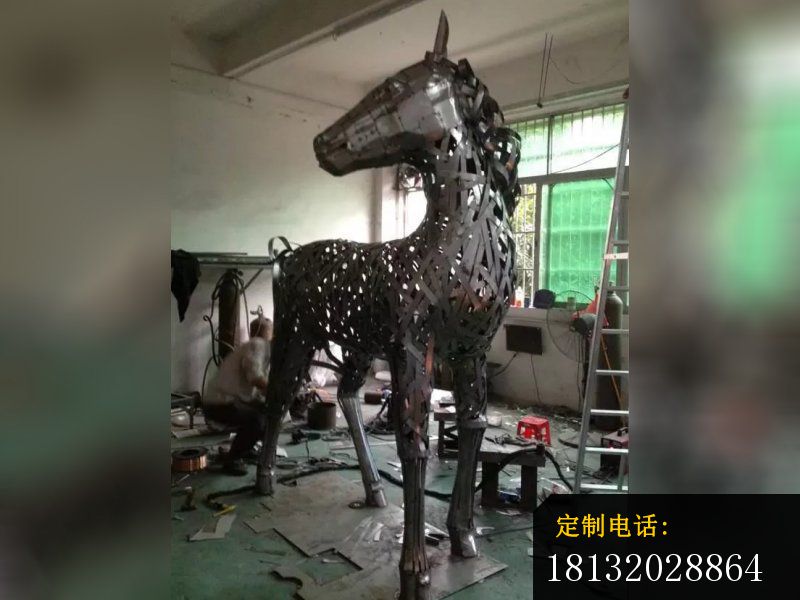 小马驹不锈钢雕塑，不锈钢马雕塑_800*600