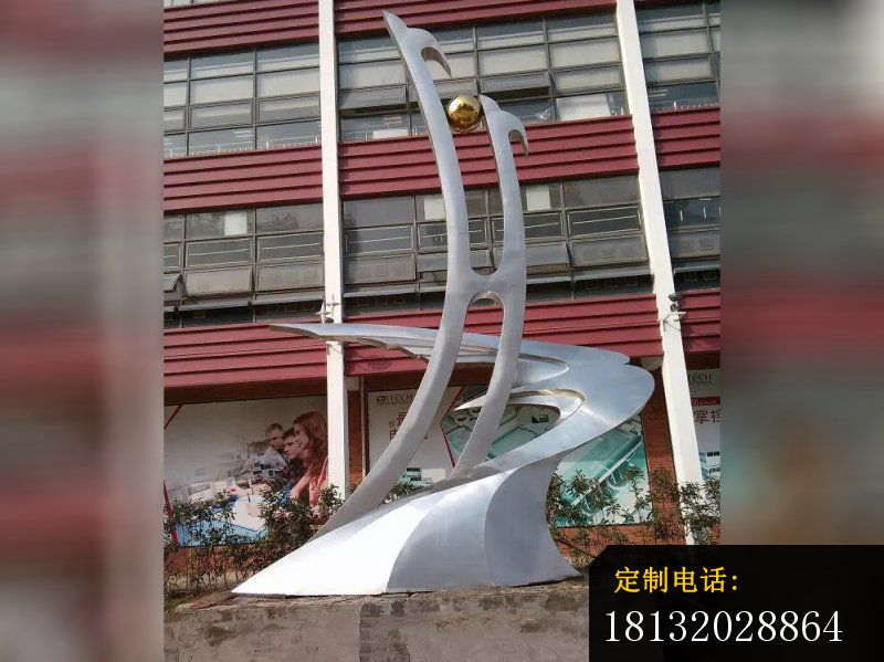 校园抽象雕塑，不锈钢学校雕塑_800*599