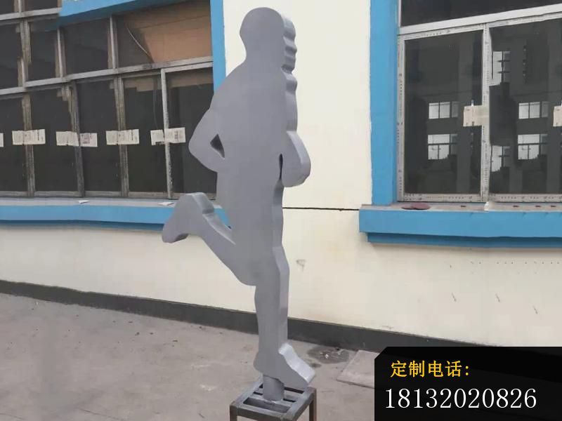 不锈钢跑步雕塑，广场不锈钢运动雕塑 (2)_800*600