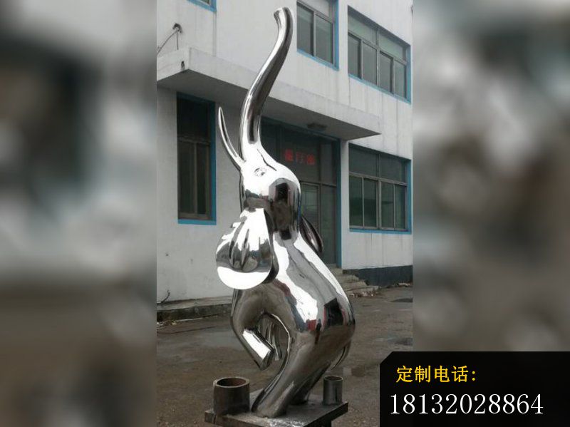 不锈钢抽象大象雕塑，不锈钢大象雕塑_800*599