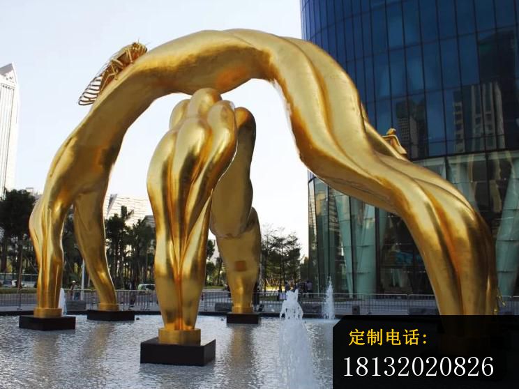 不锈钢未来之门雕塑，广场不锈钢雕塑_744*558