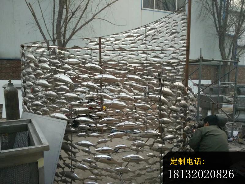 不锈钢小鱼雕塑，商场不锈钢雕塑 (3)_800*600
