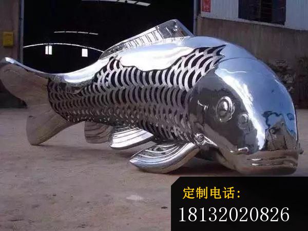 不锈钢鱼雕塑，广场不锈钢雕塑_600*450