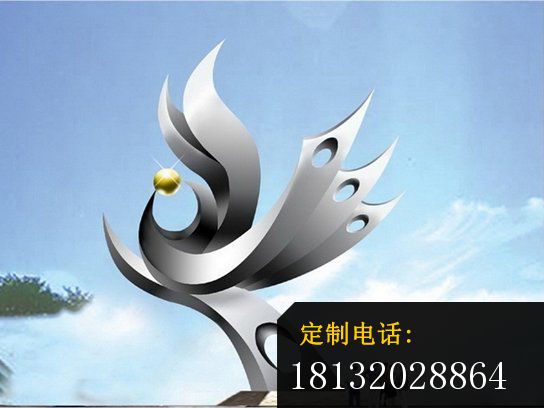 不锈钢雕塑凤临宝地-明珠_544*408