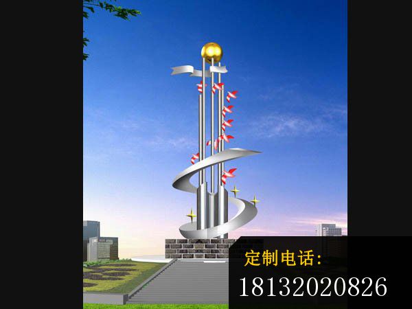 不锈钢东方明珠大型广场雕塑_600*450
